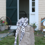 Lights and ribbon decor for Black & White Gala, May 2012