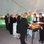 Guests at serving themselves at Black & White Gala, May 2012
