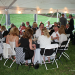 Guests at tables at Black & White Gala, May 2012
