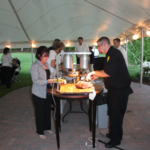 Guests at serving themselves at Black & White Gala, May 2012